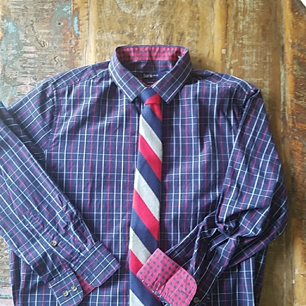 Bar III dress shirt and tie